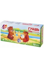 Гуашь 12цв 15мл Зоо мини 20С 1356-08 Луч
