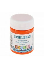 Краска акрил 50мл коралловая глянцевая Decola 2928355 ЗХК