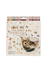 Набор карандашей 24цв трехгранные Love me Котики 30-0156 Bruno Visconti