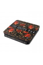 Набор карандашей 72 цвета, пластиковые, металлический пенал Flora Гранат 30-0158/02 Bruno Visconti