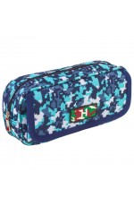 Пенал-косметичка 1 отделение Military синий 228991 Brauberg