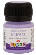 Краска акрил матовая 20 мл Лаванда Decola 14326625 ЗХК