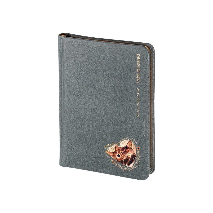 Ежедневник недат. А6 золотой срез, искусственная кожа Котики приносят счастье 3-745/19 Bruno Visconti