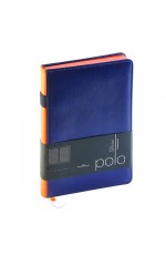 Ежедневник недат А5 искусственная кожа синий цветной срез Поло 3-515/02 Bruno Visconti