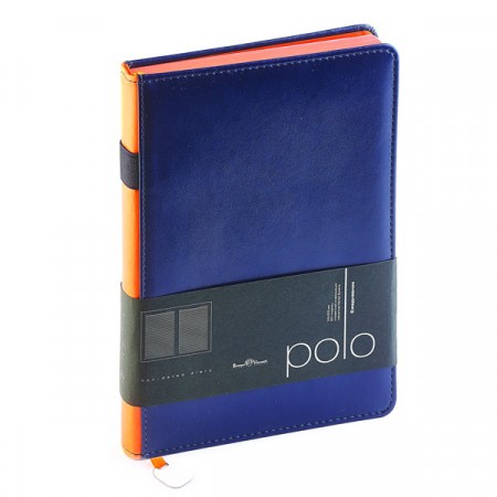 Ежедневник недат А5 искусственная кожа синий цветной срез Поло 3-515/02 Bruno Visconti