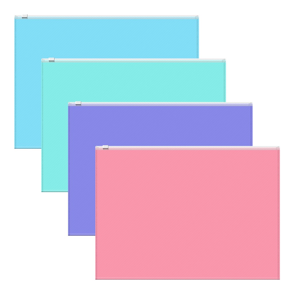Папка zip А4 непрозрачная ассорти Диагональ Пастель (Diagonal Pastel) 50338 Erich Krause