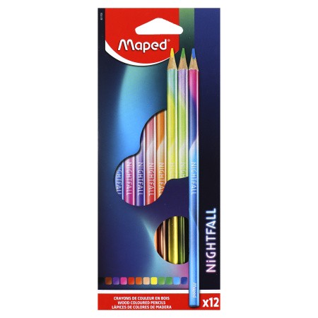 Набор цветных карандашей nightfall 12 цв 831700 Maped