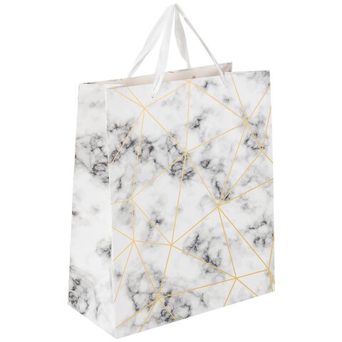 Пакет подар 26*13*33см Golden Marble 608251 Золотая сказка
