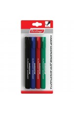 Набор маркеров для флипчартов Berlingo Uniline FM200, 4цв., пулевидный, 2мм, блистер, европодвес