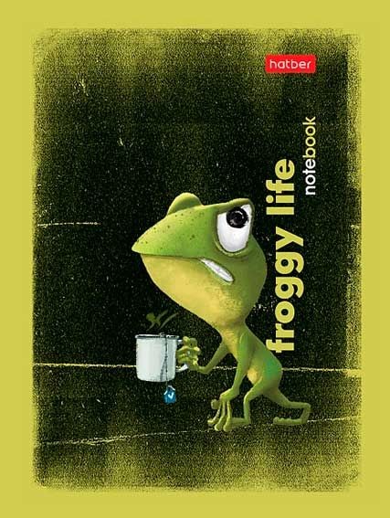 Записная книжка А6 80л кл твобл Лягух Кир 29097 Хатбер