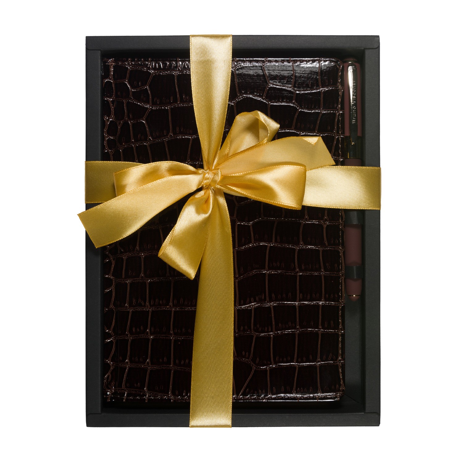 Набор подар Ежедневник А5 исккожа корич +ручка Cayman 3-494-2 Bruno Visconti