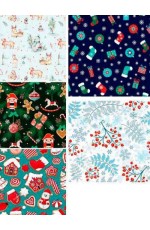 Бумага упак 70х100см 1лист Новогоднее чудо в асс-те 5 диз УБ-6492 Miland