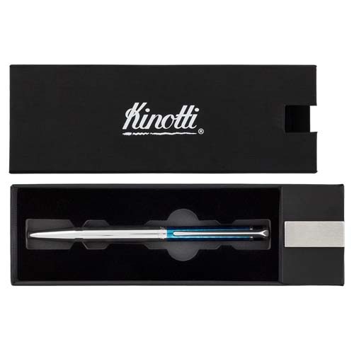 Ручка шариковая подарочная 1 мм синий металлический корпус Bellisen 162324 Kinotti