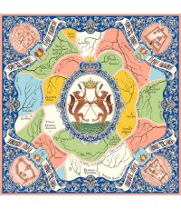 Платок сувенир Карты Ремезова 90*90 см 0053