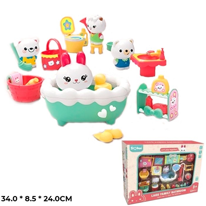 Игр/набор Ванная комната с питомцами в кор QL077-2 Similan