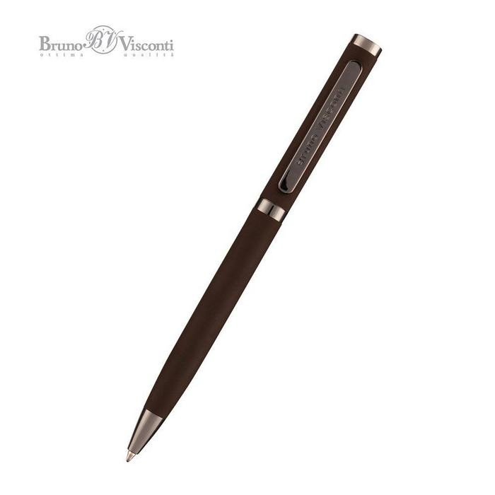 Ручка шариковая подарочная 1мм синяя в футляре Bergamo 20-0337/10 Bruno Visconti