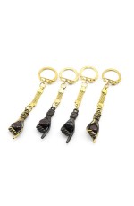 Брелок из бронзы Рука с гранатом 15*40мм 1132180