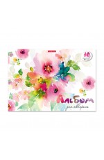 Альбом д/аквар А4 10л 180г/м склейка Цветочная акварель 58569 Erich Krause