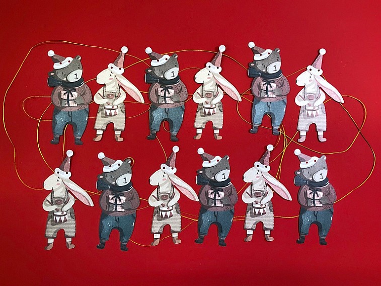 Гирлянда НГ Зайка и медвежонок 1162107