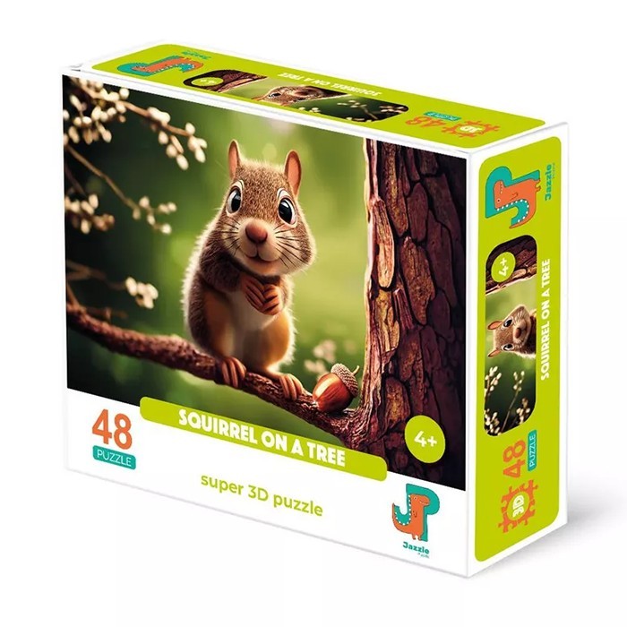 Пазл 3D 48 эл Super Белка на дереве 12019