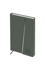 Ежедневник датированный 2027г., А5, 176л., твердый переплет, кожзам Soft touch, BG Magnet. Grey, серый, магнитный клапан