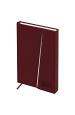 Ежедневник датированный 2027г., А5, 176л., твердый переплет, кожзам Soft touch, BG Magnet. Wine, винный, магнитный клапан