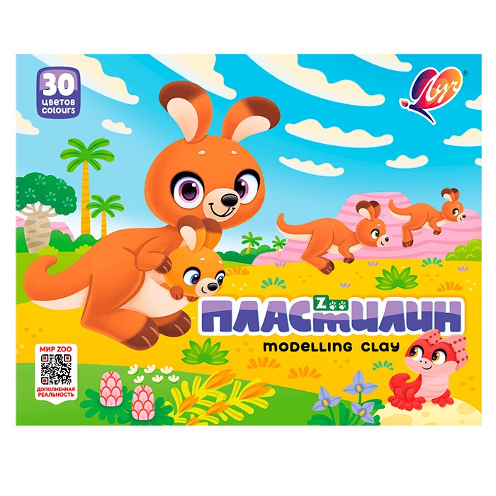 Пластилин 30цв Zoo 31С 2064-08 Луч