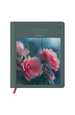Дневник 1-11 кл. 48л. (твердый) BG Flowers in the rain, иск. кожа (балакрон), печать, ляссе