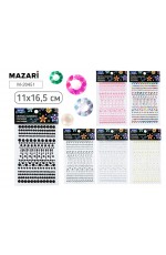 Стразы - наклейки пласт 6 видов М-20451 Mazari