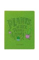 Дневник 1-11 кл. 48л. ЛАЙТ Plants, иск. кожа, ляссе, тиснение
