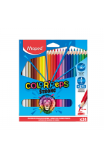 Карандаши цветные 24цв. пластиковые трехгранные " ColorPeps Strong" Maped