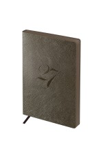 Ежедневник датированный 2027г., А6+, 176л., мягкий переплет, кожзам, BG Shine. Dune, коричнево-зеленый,  цветной срез