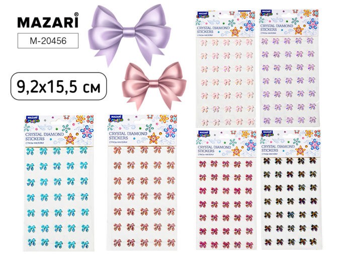 Стразы - наклейки пласт Бантики М-20456 MAZARI