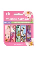 Стикеры -закладки 15*55 5цв*25л пласт Природа 65024 Феникс