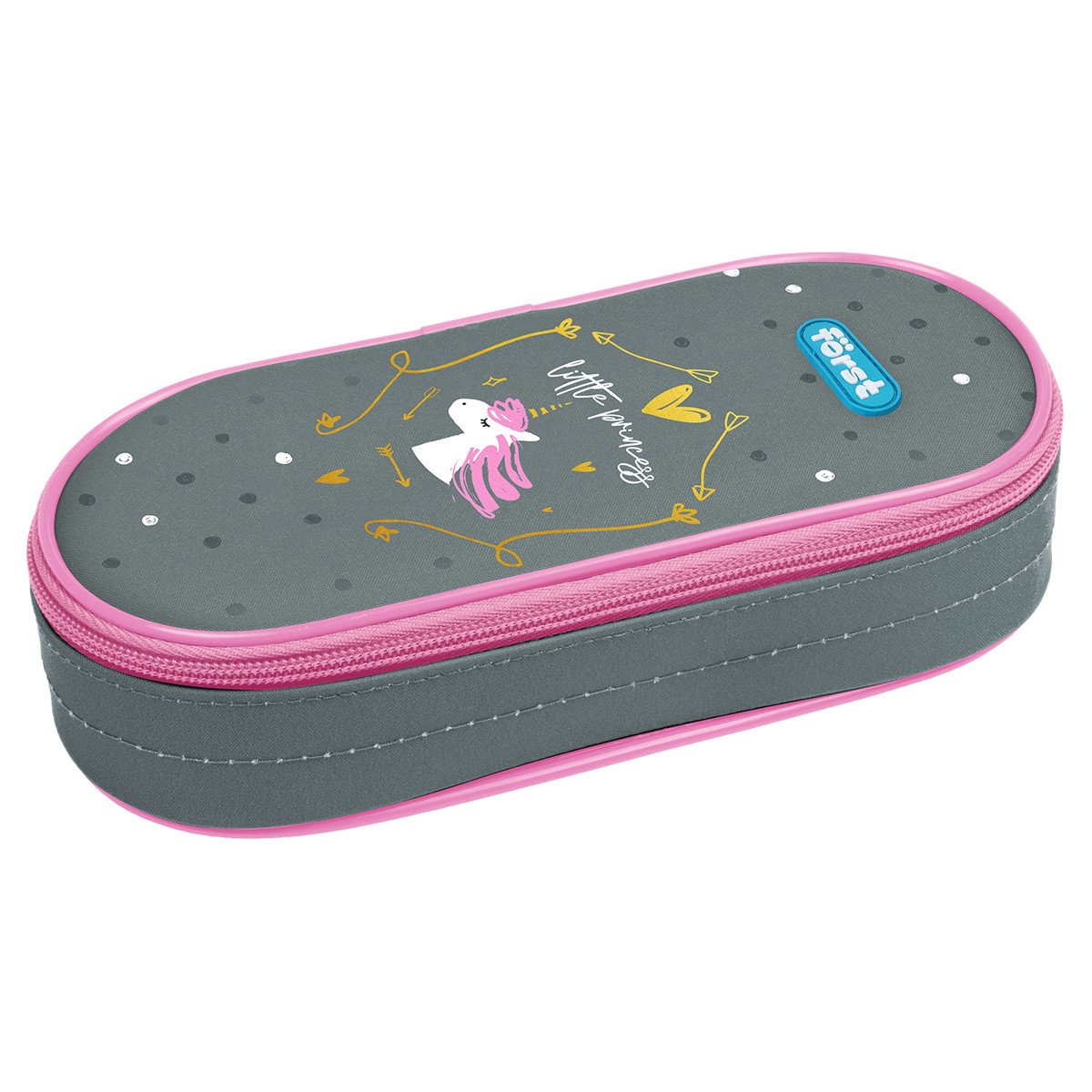 Пенал корпусный 1 отделение, 220*90*45 Forst Little princess, полиэстер