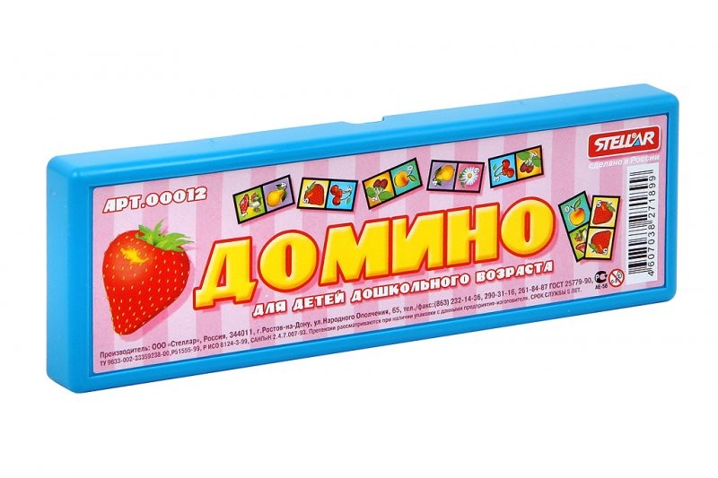 Стеллар. Домино арт.00012 Фрукты в футляре /28