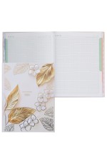 Тетрадь 80л кл 5цвблок твобл Цветочное золото 35529 Хатбер