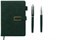 Набор подар Ежедневник недатА5 исккожа зелен ручка 7803 Basir