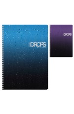 Тетрадь А4 80л кл спир твобл Капли  Хатбер