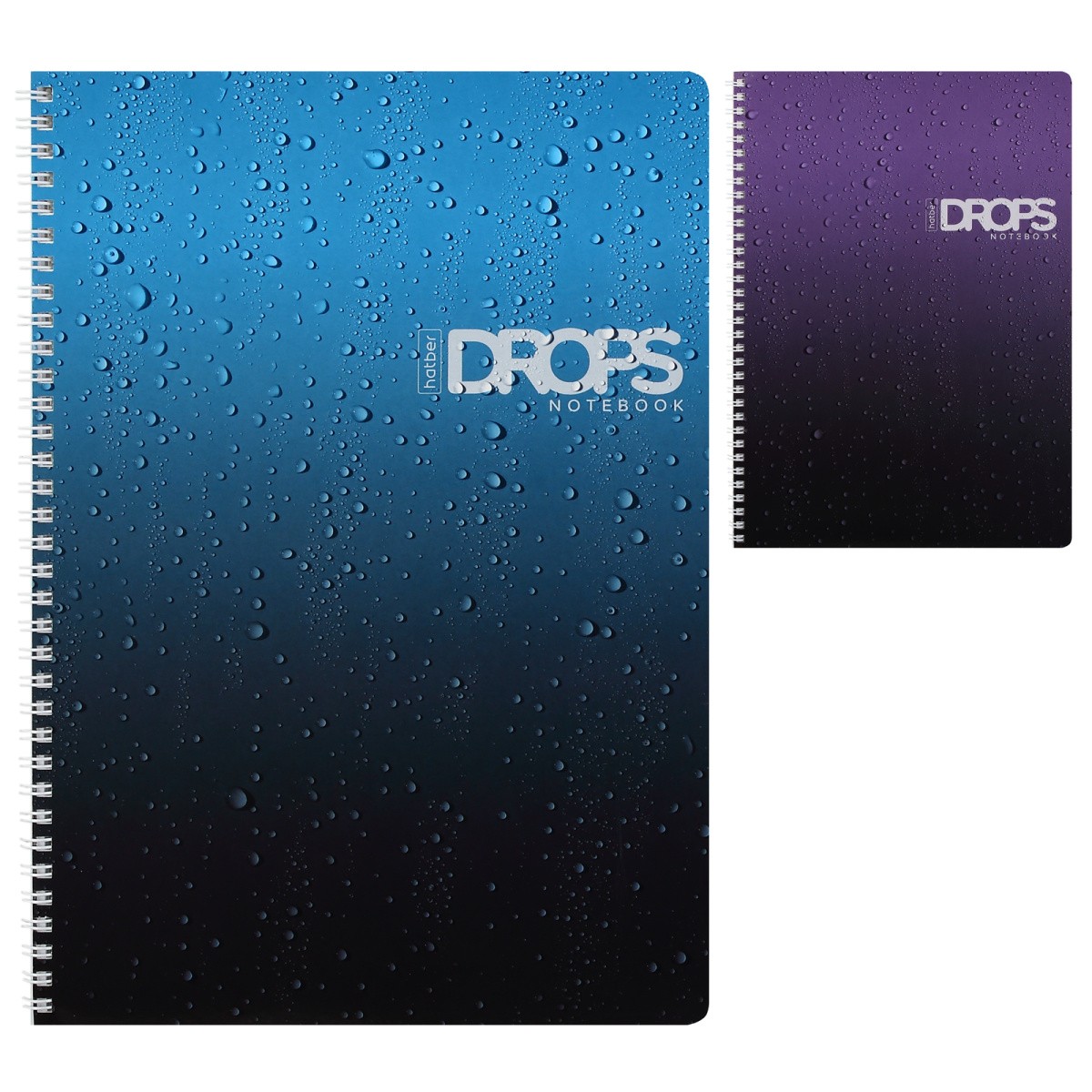 Тетрадь А4 80л кл спир твобл Капли  Хатбер