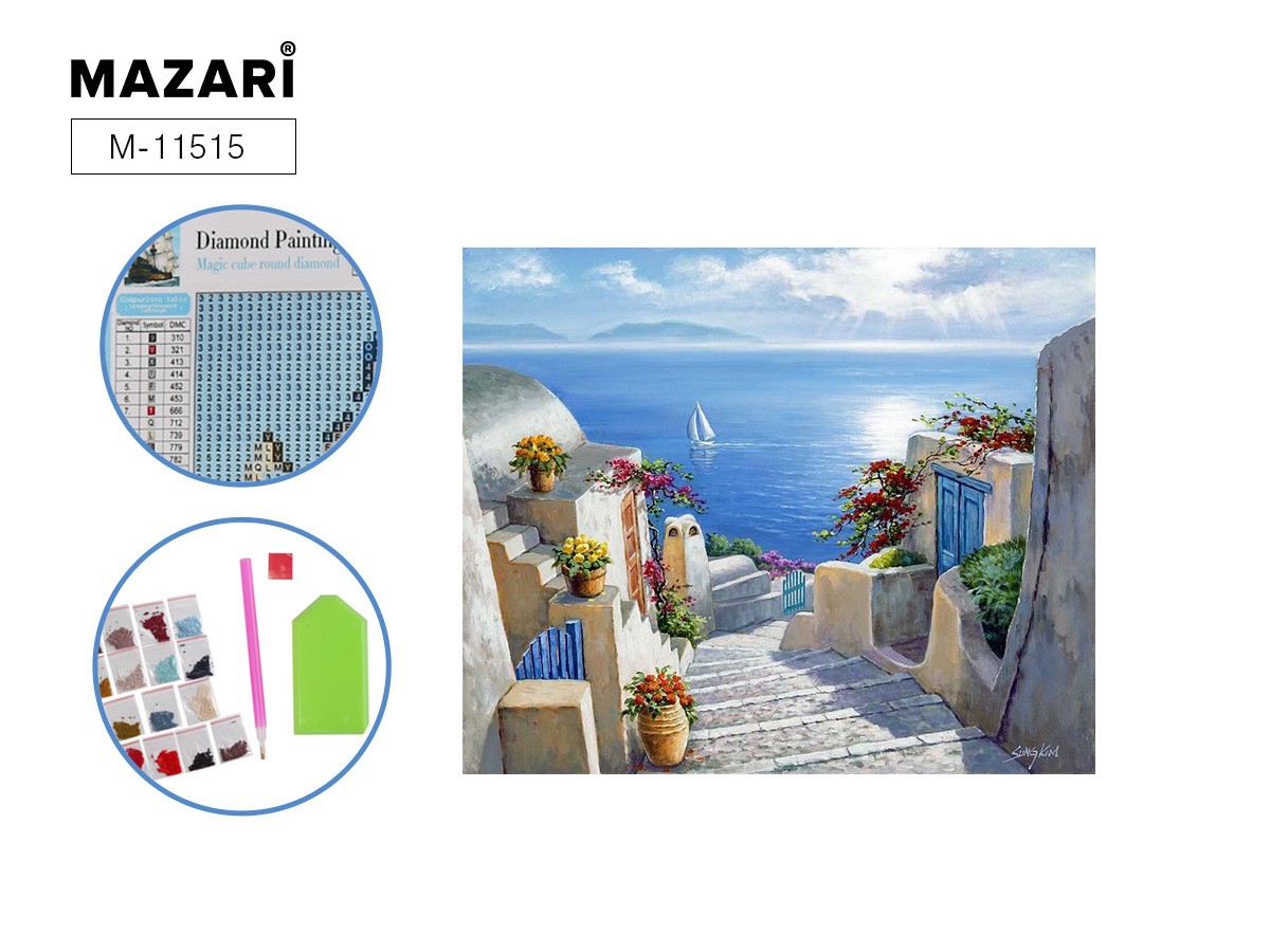 Мозаика алмаз 25х30см Набережная М-11515 MAZARI