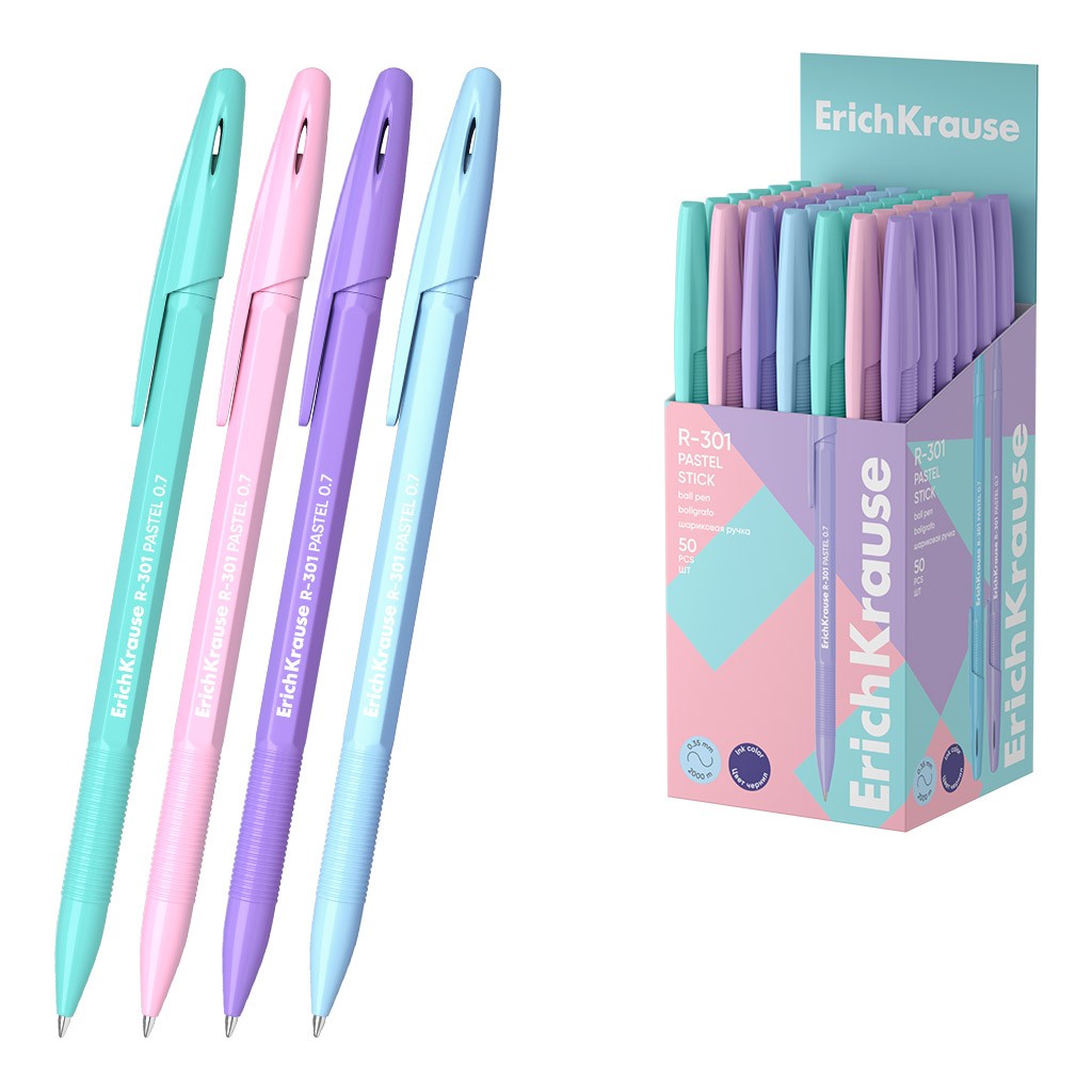 Ручка шар 0 7мм син Pastel 55387 Erich Krause
