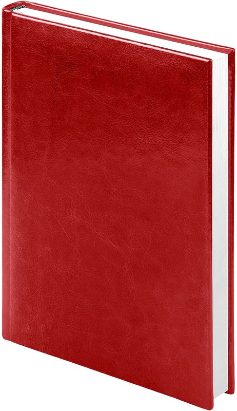 Ежедневник недат А5 136л лин исккожа ярко-красн Sigma 02424-RD Lamark