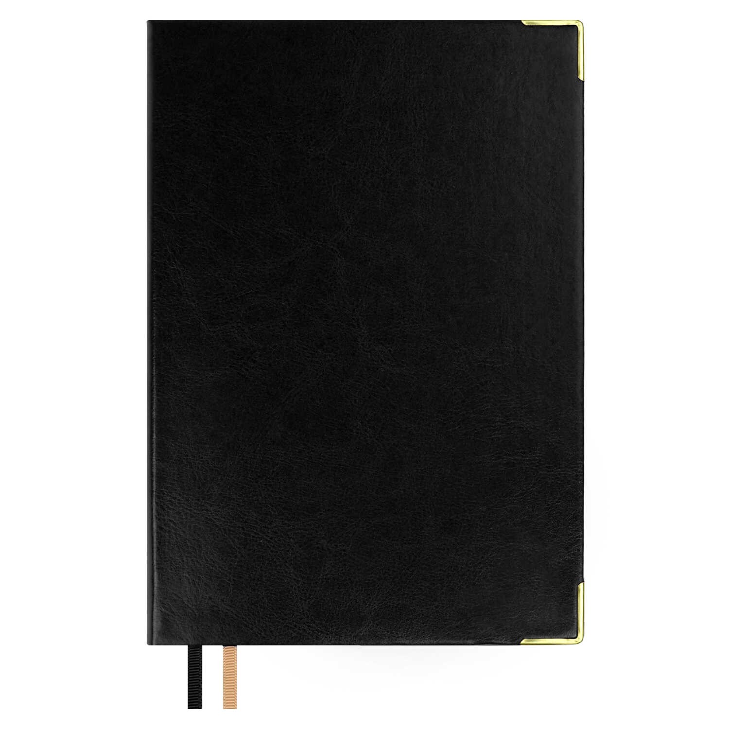 Ежедневник недат А5 золсрез интегроблисккожа черн Сариф 70647 Феникс