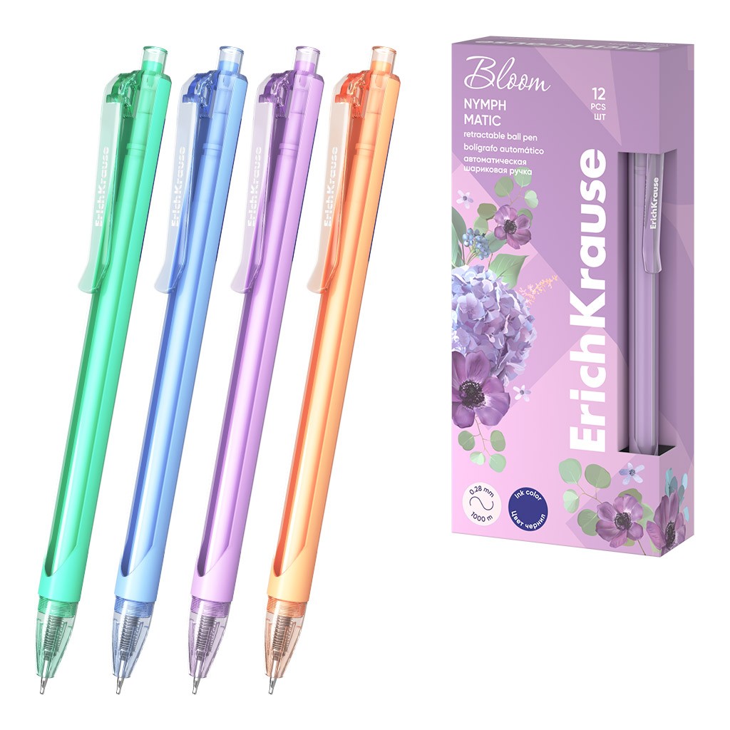 Ручка шаравт 0 7мм син Pastel Bloom 61088 Erich Krause