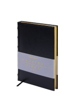 Ежедневник дат 2023 А4 золотсрез исккожа черн 113426 Brauberg