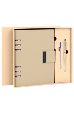 Набор подар Ежедневник недатА5 исккожа ручка стержень беж Lux 116859 Braub