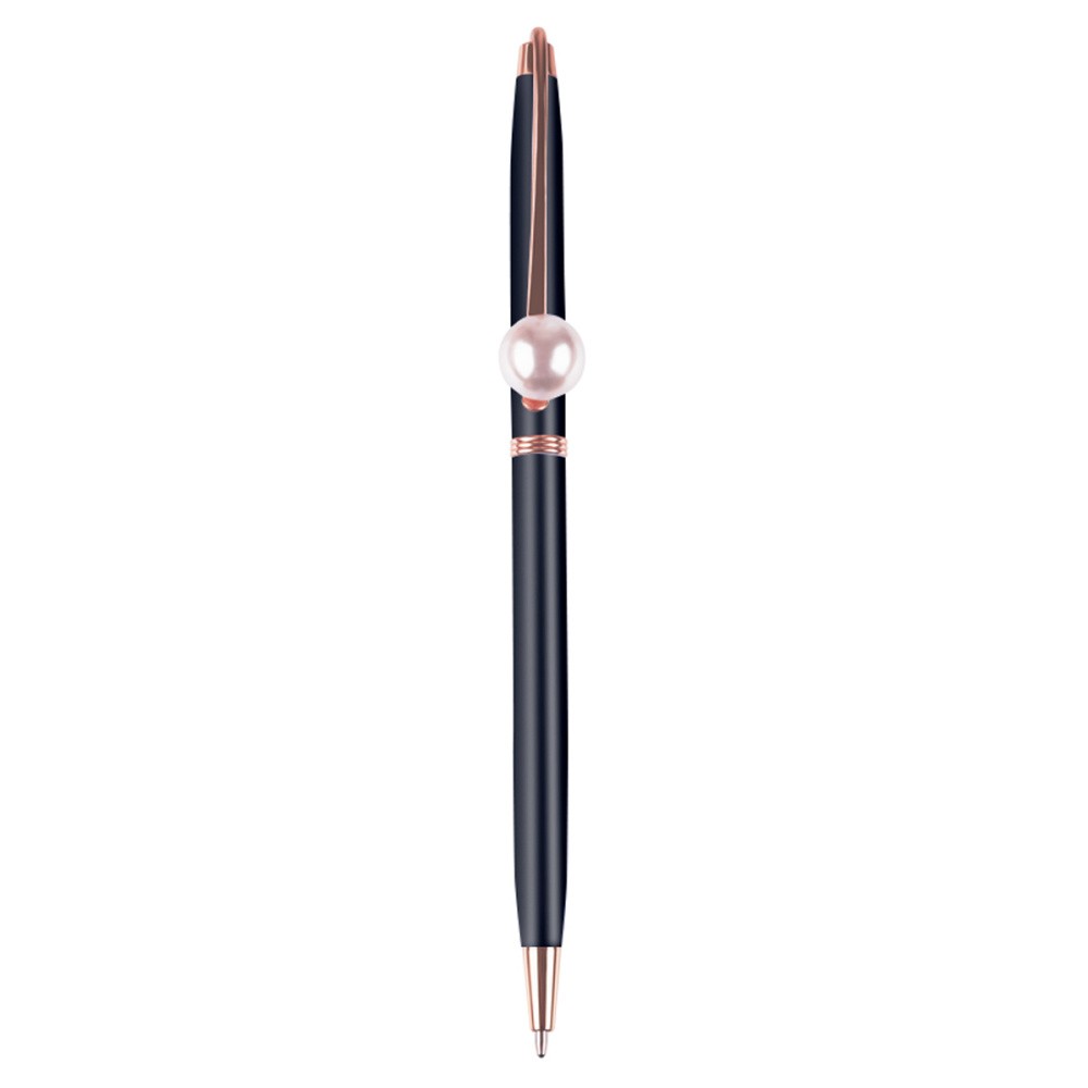 Ручка шарподар 0 8мм авт син меткорпус с жемчуж Black jewel 66004 Meshu
