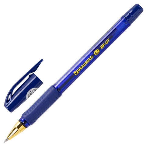 Ручка шар 0 7мм BP-GT GLD Blue 144505 Brauberg