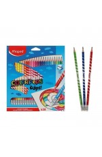 Карандаши цветные Maped c ластиком, Color Peps Oops, 24 шт, пластик (832824) 